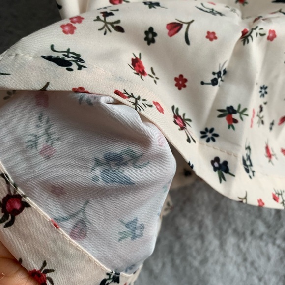 Floral Square Neck Mini Dress - Picture 3 of 5